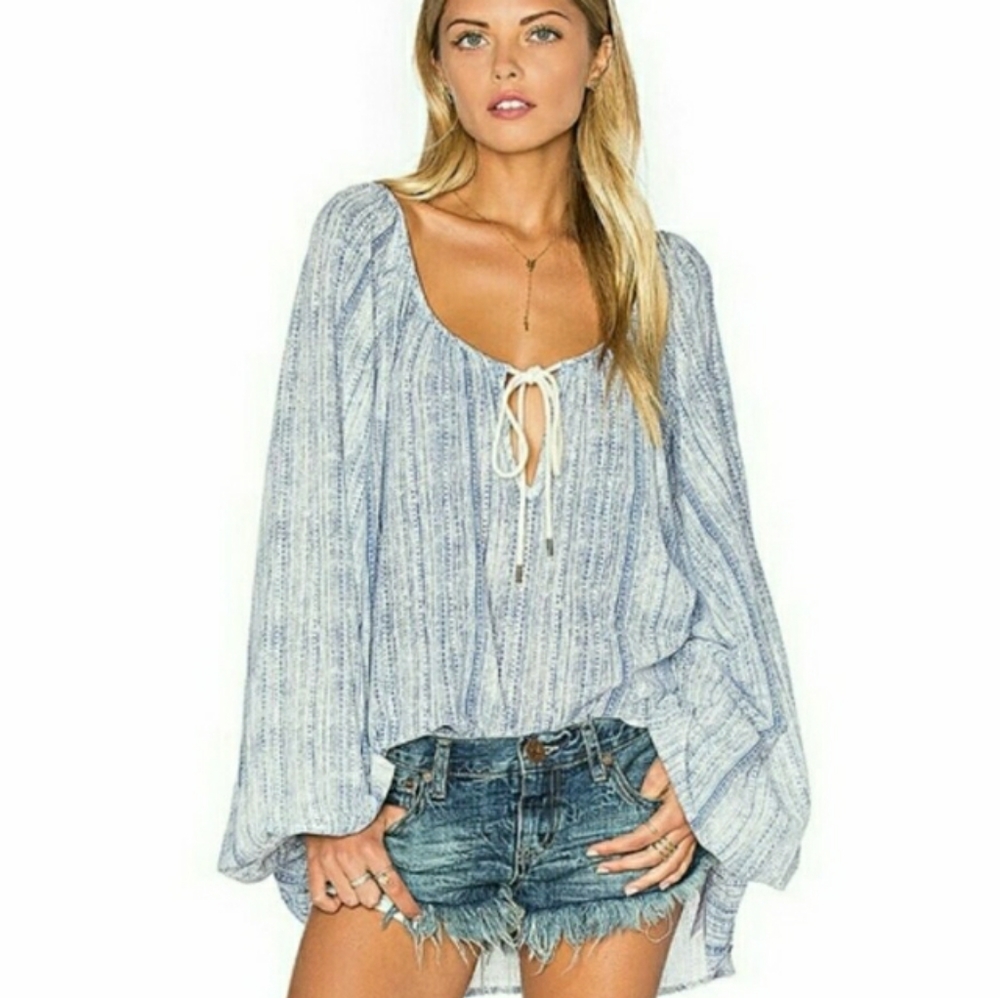 One Teaspoon White Wolf Oversized Bohemian Top